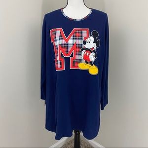 Mickey Mouse Plaid Monogram Disney Graphic Shirt